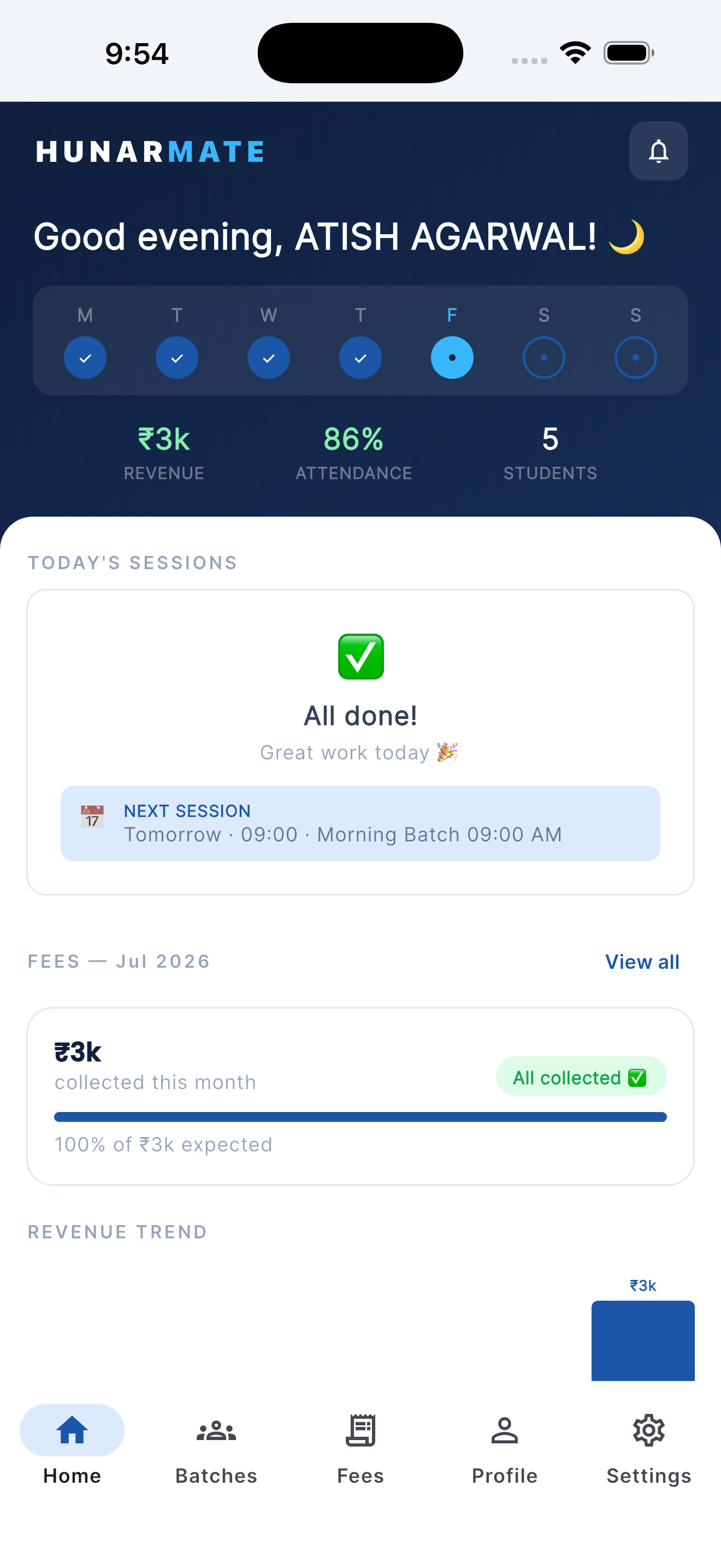 HunarMate Dashboard